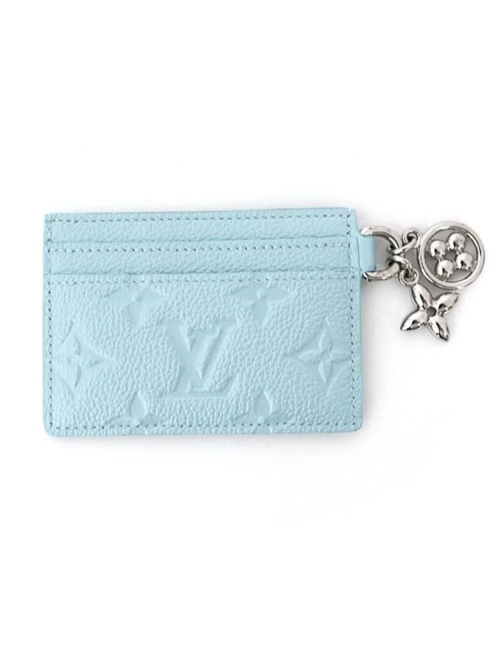 Louis Vuitton Card Holder LV Charm Case Light Blue